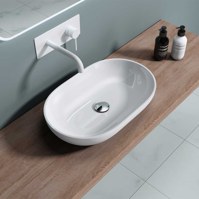 Durovin Bathrooms 340mm L x 540mm W Natural Engineered Stone Rectangular Sink
