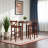 Hubbard Walnut 3-Piece High Table Set with V-Back Bar Stools