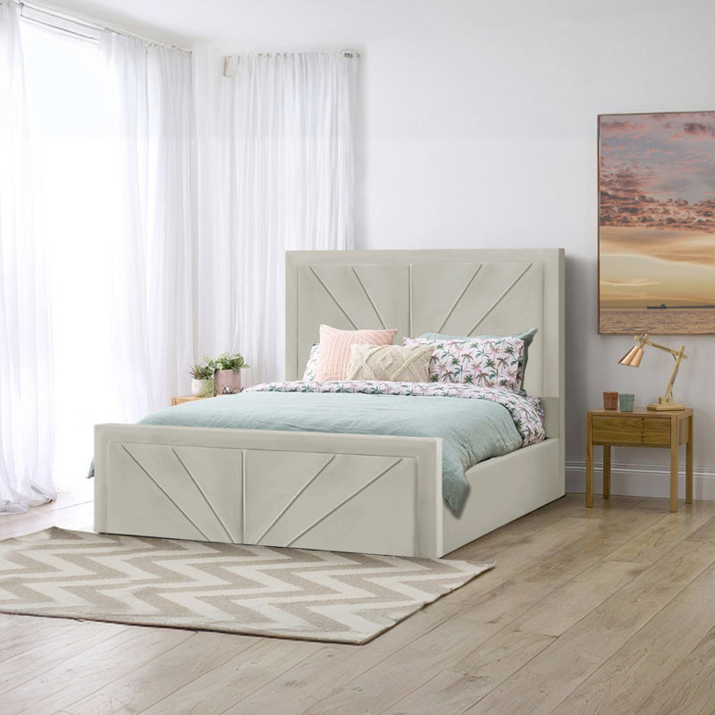 Upholstered Ottoman Storage Bed, Coffee, Kingsize (5')