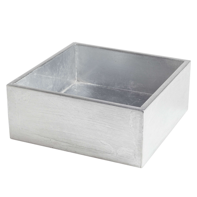 Metallic Napkin Holder, 2.20" H x 6" W x 6" D, Silver
