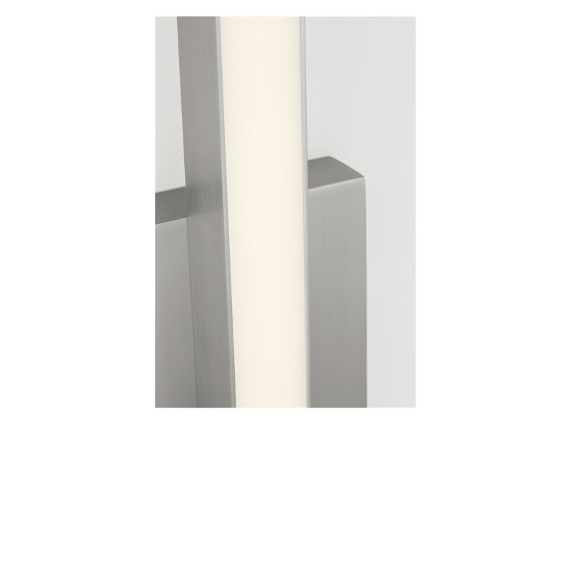 Meuble-lavabo à DEL, H 4,5 po x l 13 po x P 2,25 po, Nickel brossé