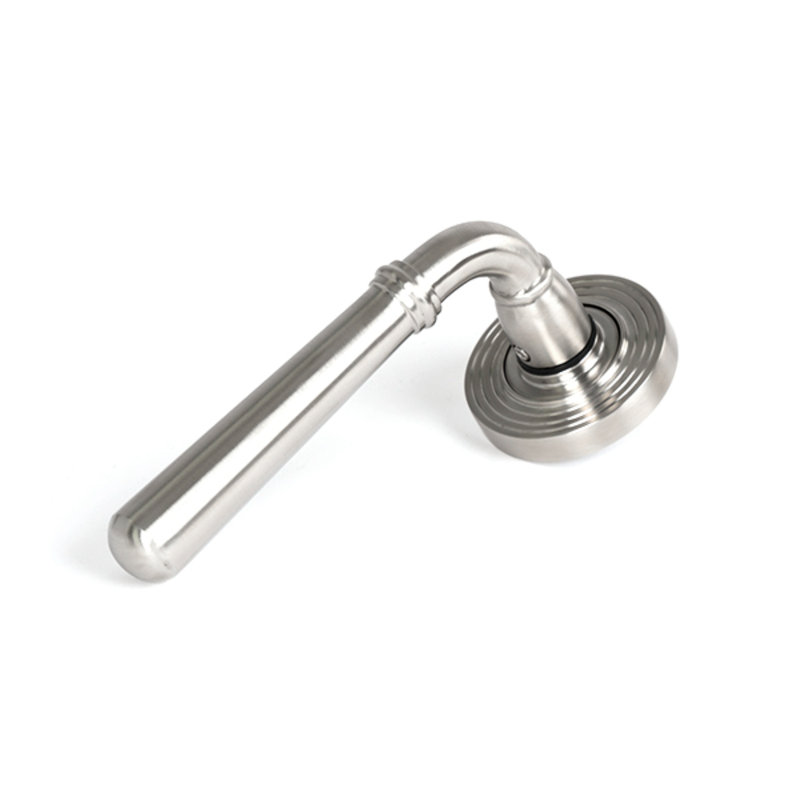 Polished Marine SS (316) Newbury Lever On Rose Set (Beehive) - Unsprung, Satin Marine