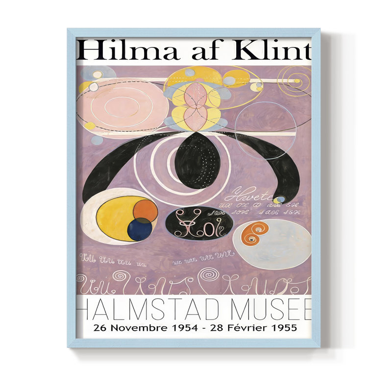 «Klint Museum Posters II», reproduction encadrée - bois massif, H 15 po x l 12 po, Cadre bleu