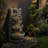 Outdoor Water Fountain 4-Tier Yard Fountain 35.63 in Block Stack Style