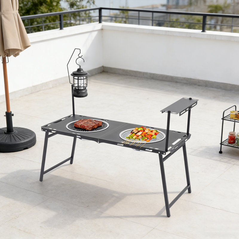 Table de camping portative pour barbecue