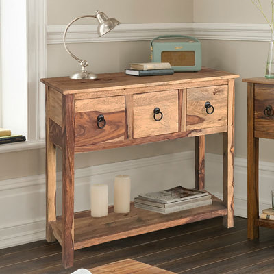 90cm Solid Wood Console Table