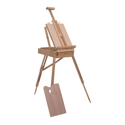 HomCom Folding Adjustable Solid Wood Tripod Easel