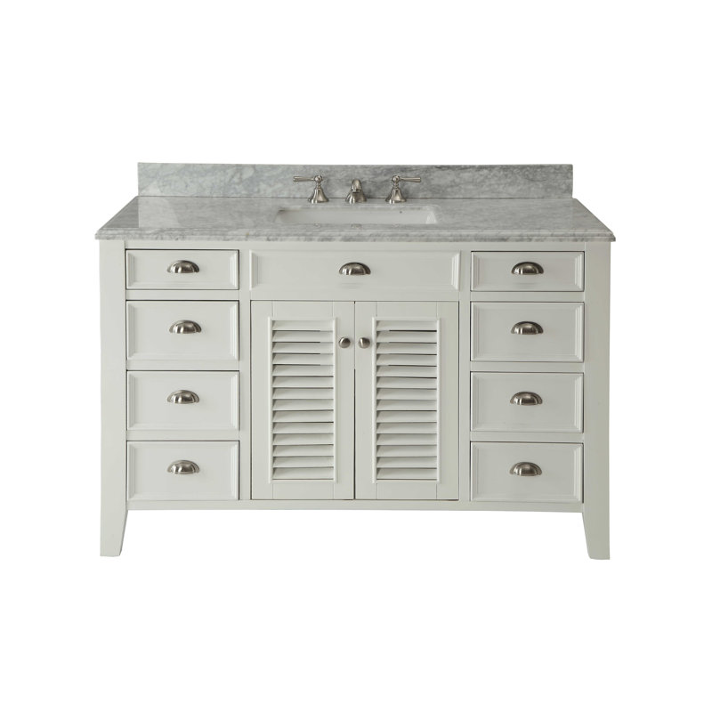Ensemble de meuble-lavabo de salle de bain simple 50 po Reedsburg