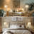 Bedlight With White Linen Cut Corner Lampshade