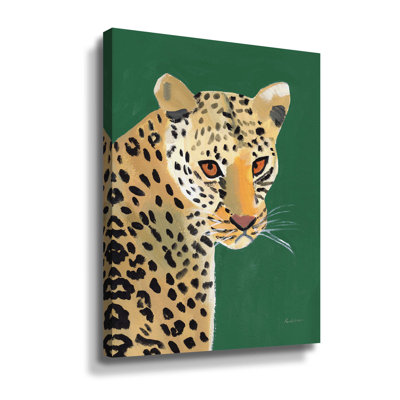 Colorful Cheetah on Emerald  Painting on Canvas
