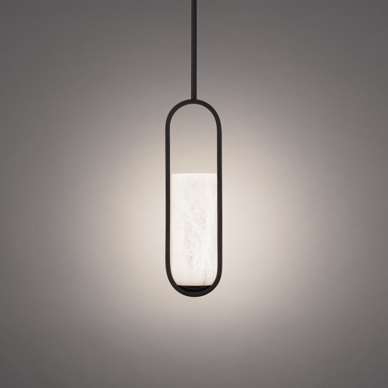 Rollins 1 - Light Single Cylinder LED Pendant, Black