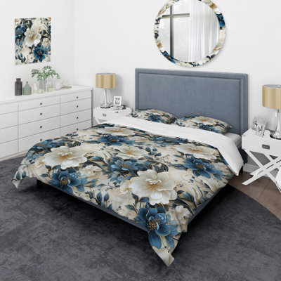 Hrithika Oriental Elegance Marble Pattern - Marble Duvet Cover Set - Microfiber Polyester
