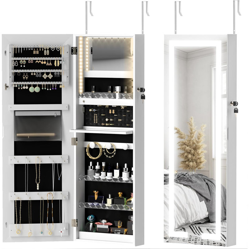 Armoire à bijoux avec miroir pleine grandeur