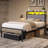 Tryston Twin Bed Frame With Led Lights & Storage Drawer,  Gray-1879529356-1879529358