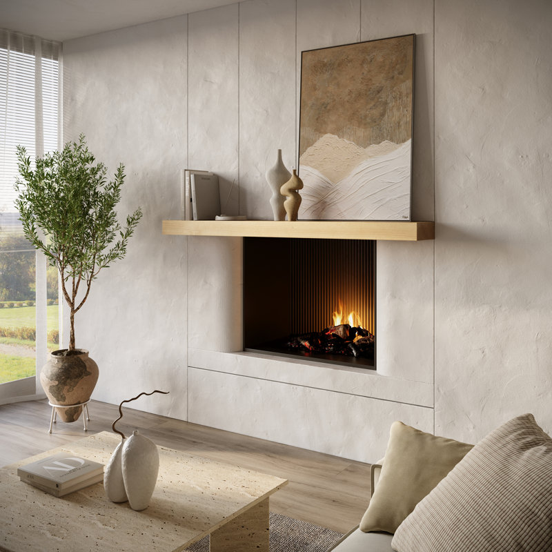 Natural Smooth Timber Floating Shelf – Versatile Wood Mantel & Wall Shelf, 60"
