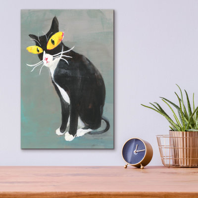 Art mural en verre «Black Kitty» par Danhui Nai