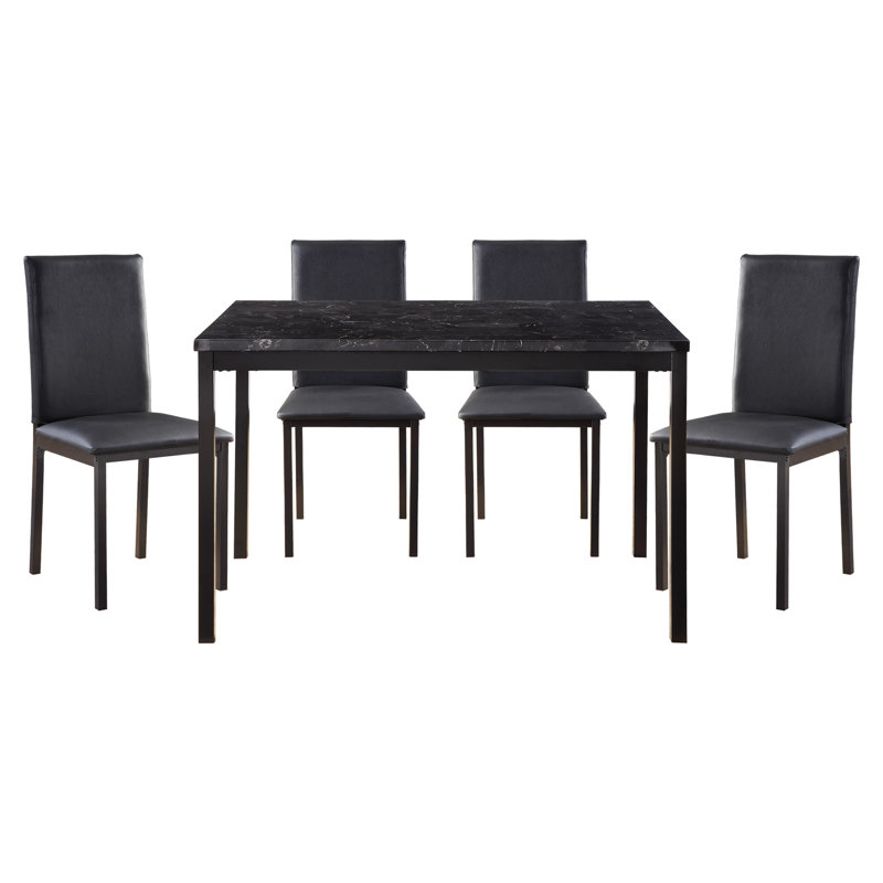 Metal Frame 5pc Dining Set