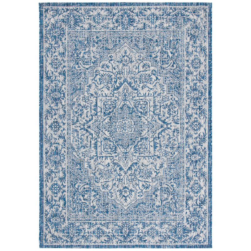 Sidrah Performance Oriental Indoor/Outdoor Area Rug, Rectangle 9' x 12'