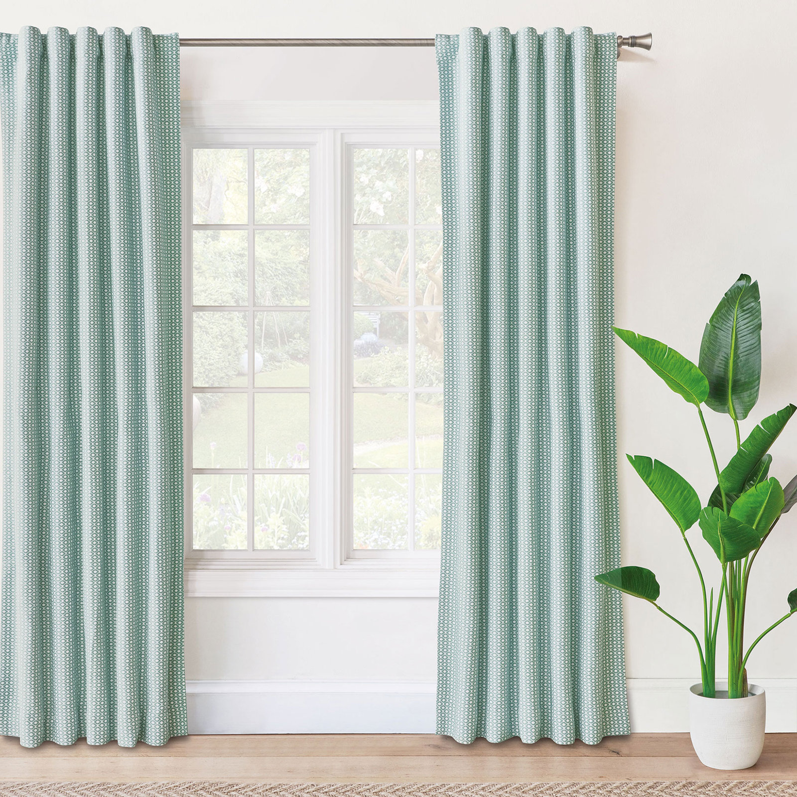 Alban Room Darkening Cotton Blend Curtain, 48" W x 84" L