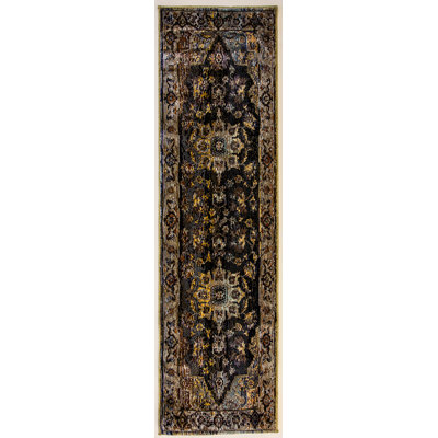 Tapis bleu / brun clair Lawnmont