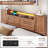 Farmhouse Bed Frame With Double Barn Door Storage Headboard Rustic Wooden Bed With 4 Drawers And Led Lights-903829569-872448972