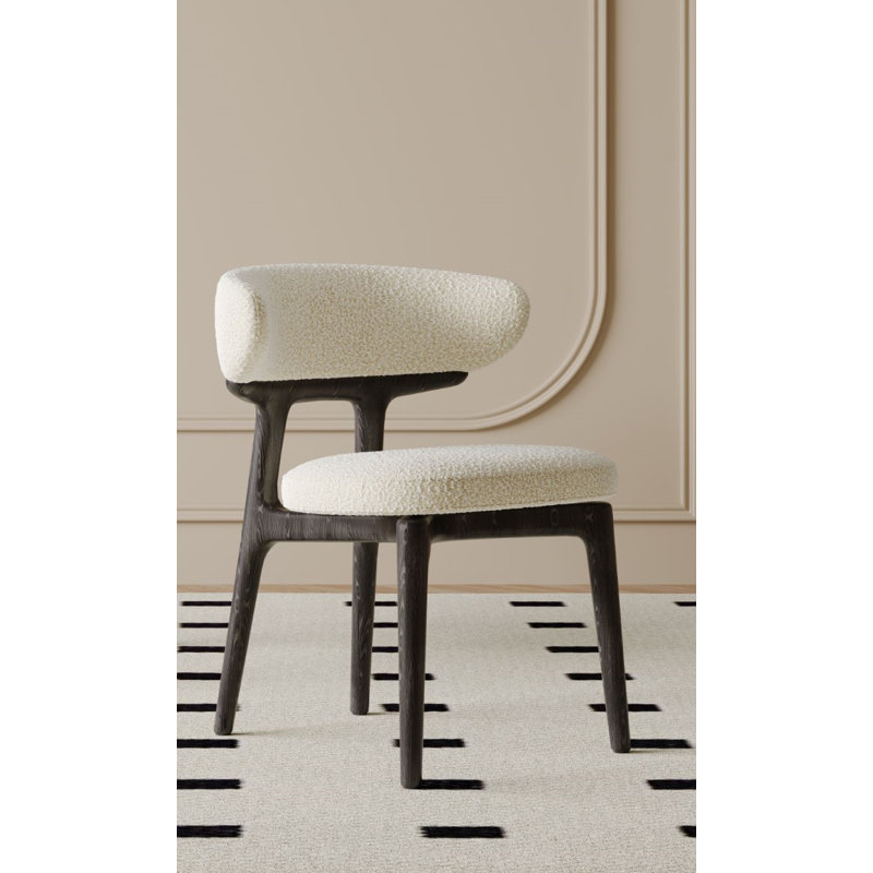 18'' H Upholstered Side Chair, Black