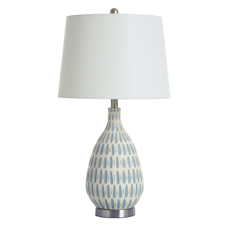 Gaston 28'' Table Lamp, Beige/Green