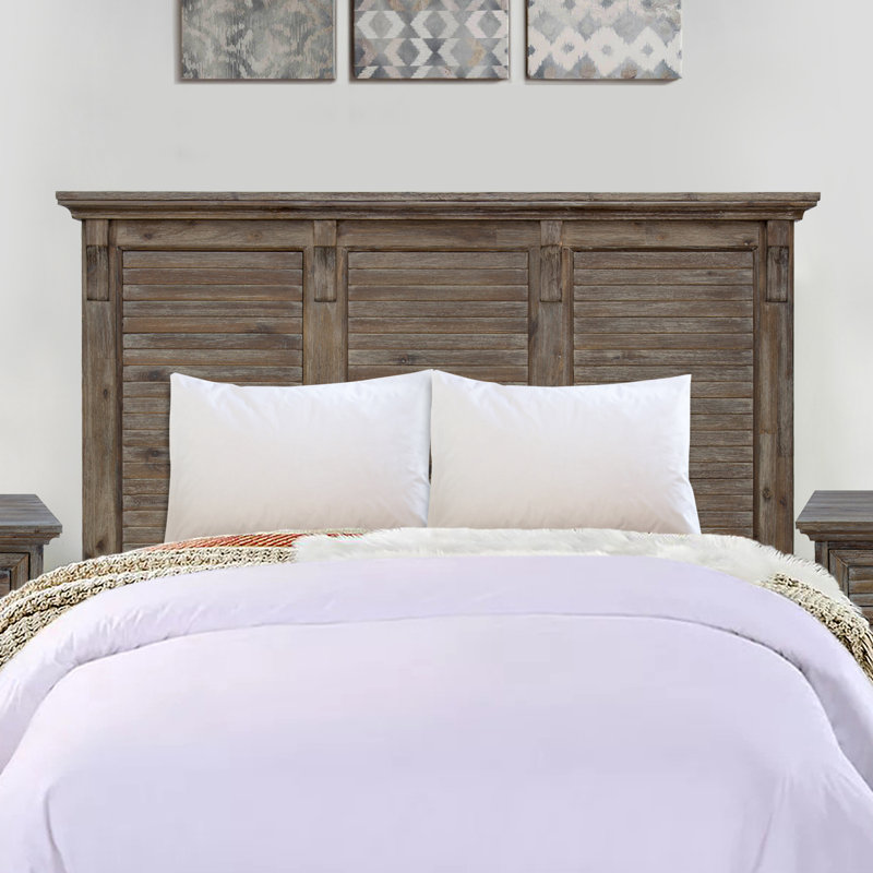 Catrease Solid Wood Panel Headboard, King