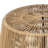 Zyan Outdoor Coffee Table, 22 Inch Natural Brown Rattan Wicker, Steel Frame