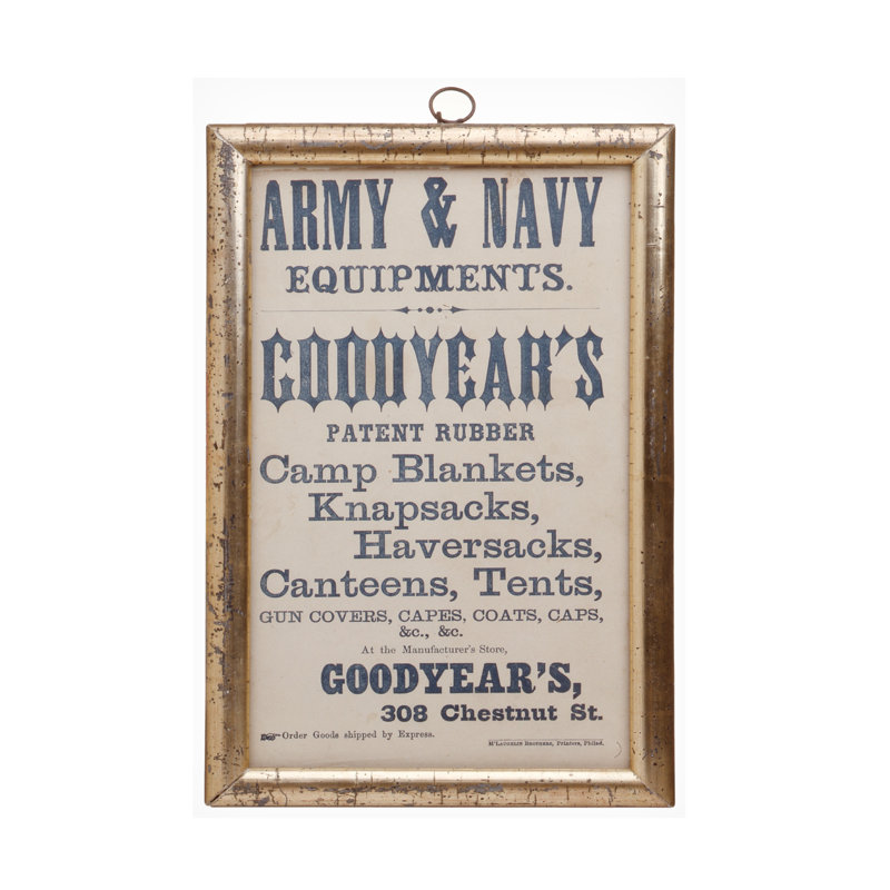 «American School Goodyears», art sur toile en caoutchouc, H 19 po x l 12 po