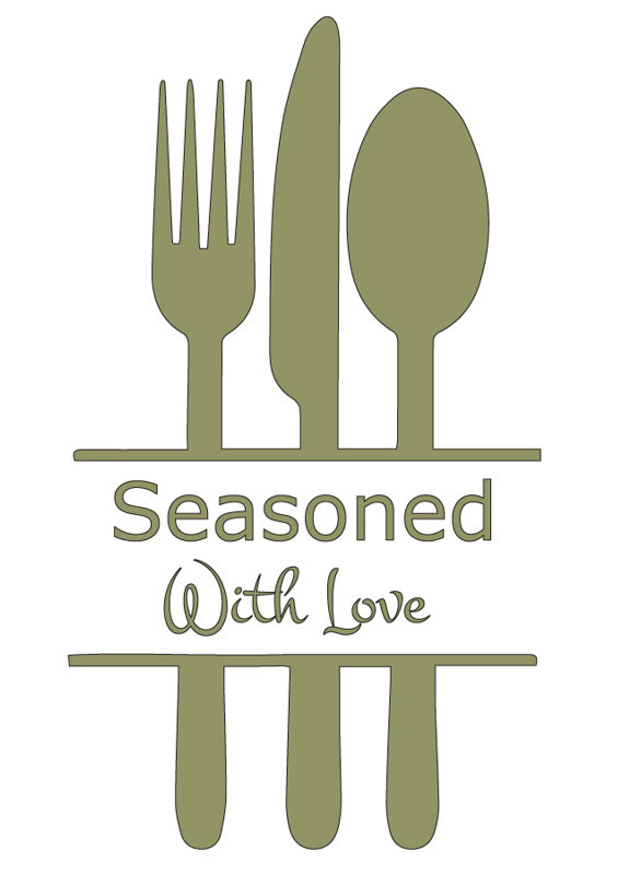 Décalcomanie murale cuisine avec amour, H 48 po x l 27 po x P 0,01 po, Olive