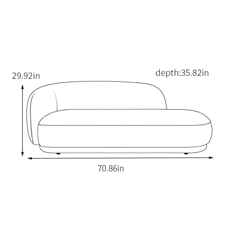 Chaise Longue - Comfort Material and Solid Wood