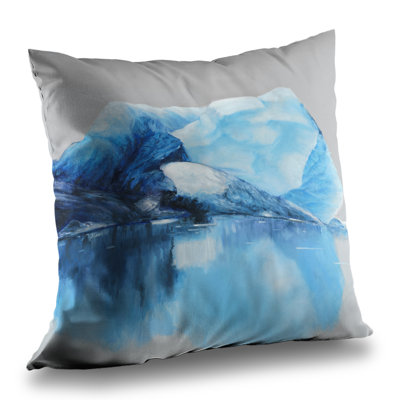 Iceland Icebergs Sea Scenic Throw Pillow - Home Decor Insert