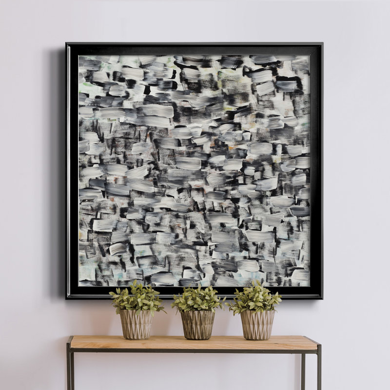 «Black and White and All Over», reproduction d'art sur toile encadrée, H 30,5 po x l 30,5 po x P 1,5 po, Érable