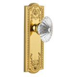 Grandeur Parthenon Plate Double Dummy with Burgundy Crystal Door Knob