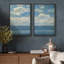 Paysage marin avec Cumulus, toile nautique, duo, nature sauvage, illustrations, décor rustique-101752255-101752257