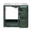 Meuble-lavabo de 36 po avec lavabo en céramique, bois massif et matériaux, trois tiroirs pour un usage quotidien, rangement dissimulé, planches de haute qualité de style moderne, mouvement de tiroir fluide, armoire polyvalente,