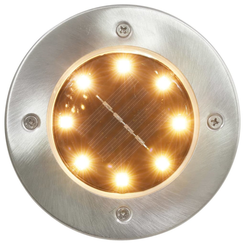 Mcleay Solar Powered Integrated LED Steel Deck Light, Warm White