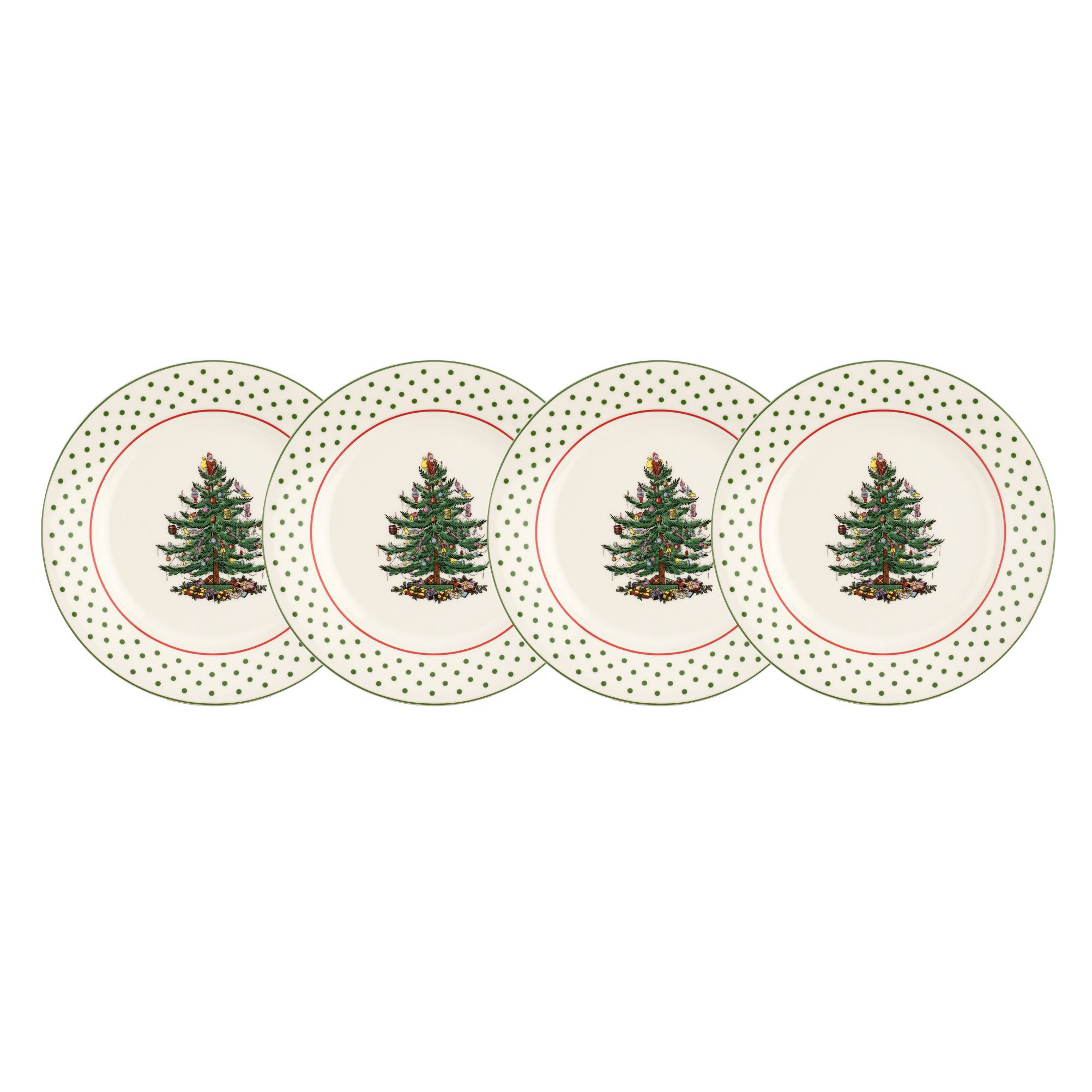 Spode Christmas Tree Polka Dot Dessert Plates & Reviews | Wayfair