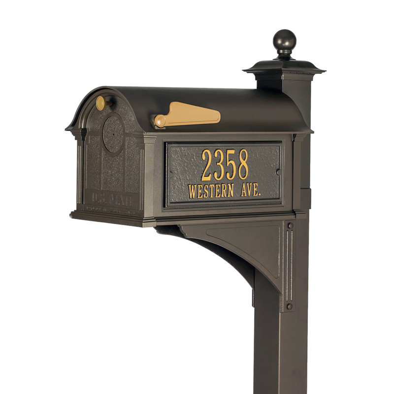 Boîte aux lettres à fixation sur piquet Balmoral, Bronze, Oui