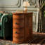 Table de bout vintage en bois avec 2 tiroirs, sans assemblage-2071839423
