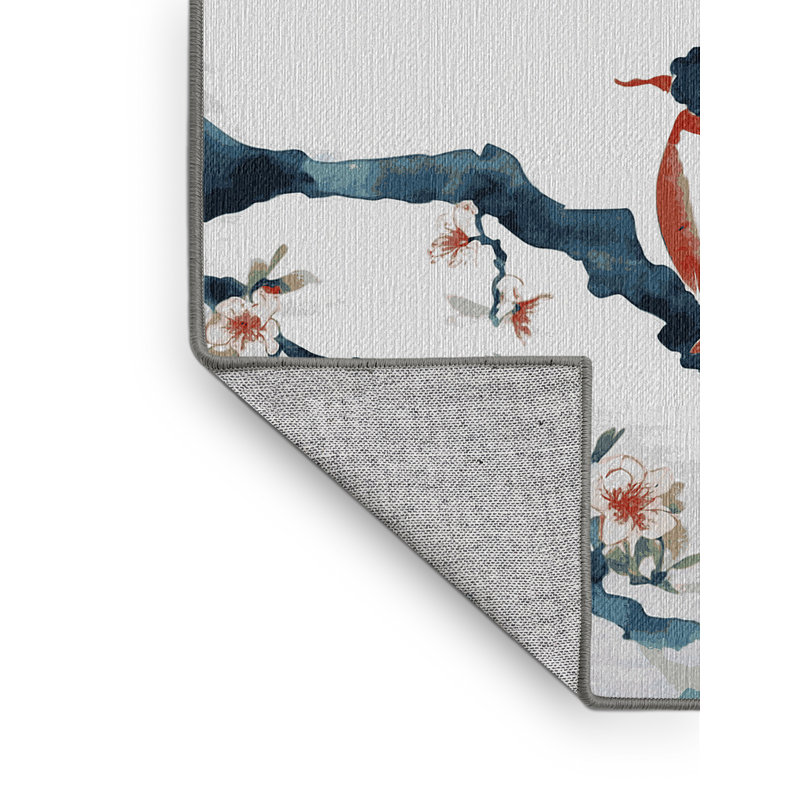 Machine Washable Gray Area Rug, Round 5'
