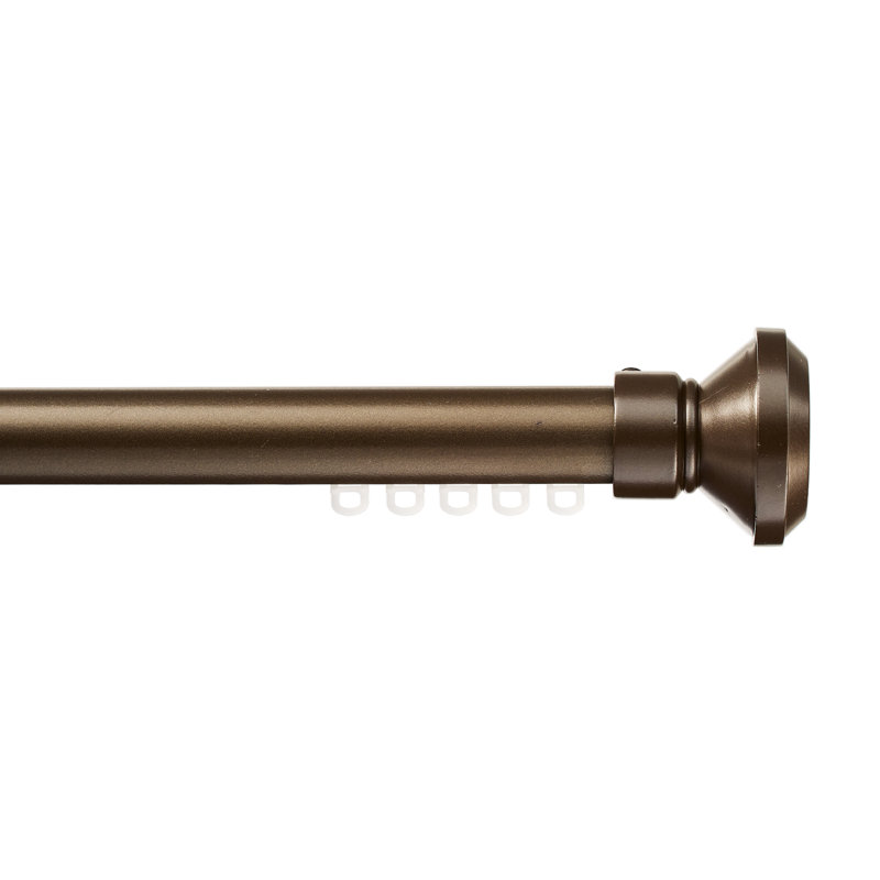 Tringle à rideaux simple Santos, Bronze frotté à l'huile, 60"