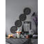 Décoration citrouille en tissu 7 x 7 x 6,7 po noir et blanc, pour les fêtes d'Halloween