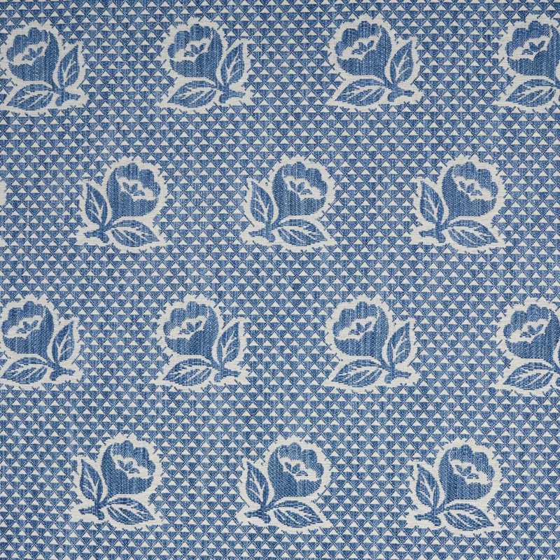 Fleurette Fabric, Denim