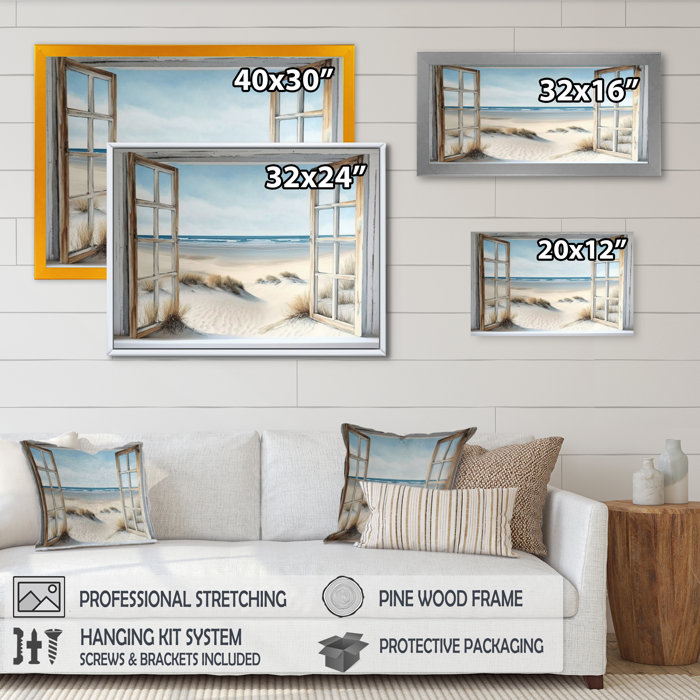 Beachcrest Home Window To The Beach On Canvas & Reviews | Wayfair