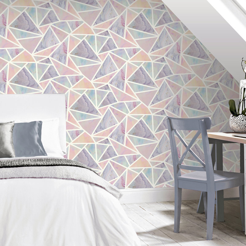 Papier peint triangles pastel Lizzie