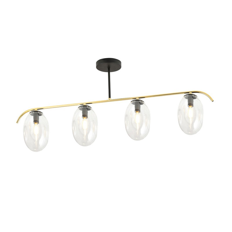 Linndale 4 - Light Kitchen Island Chandelier, Transparent