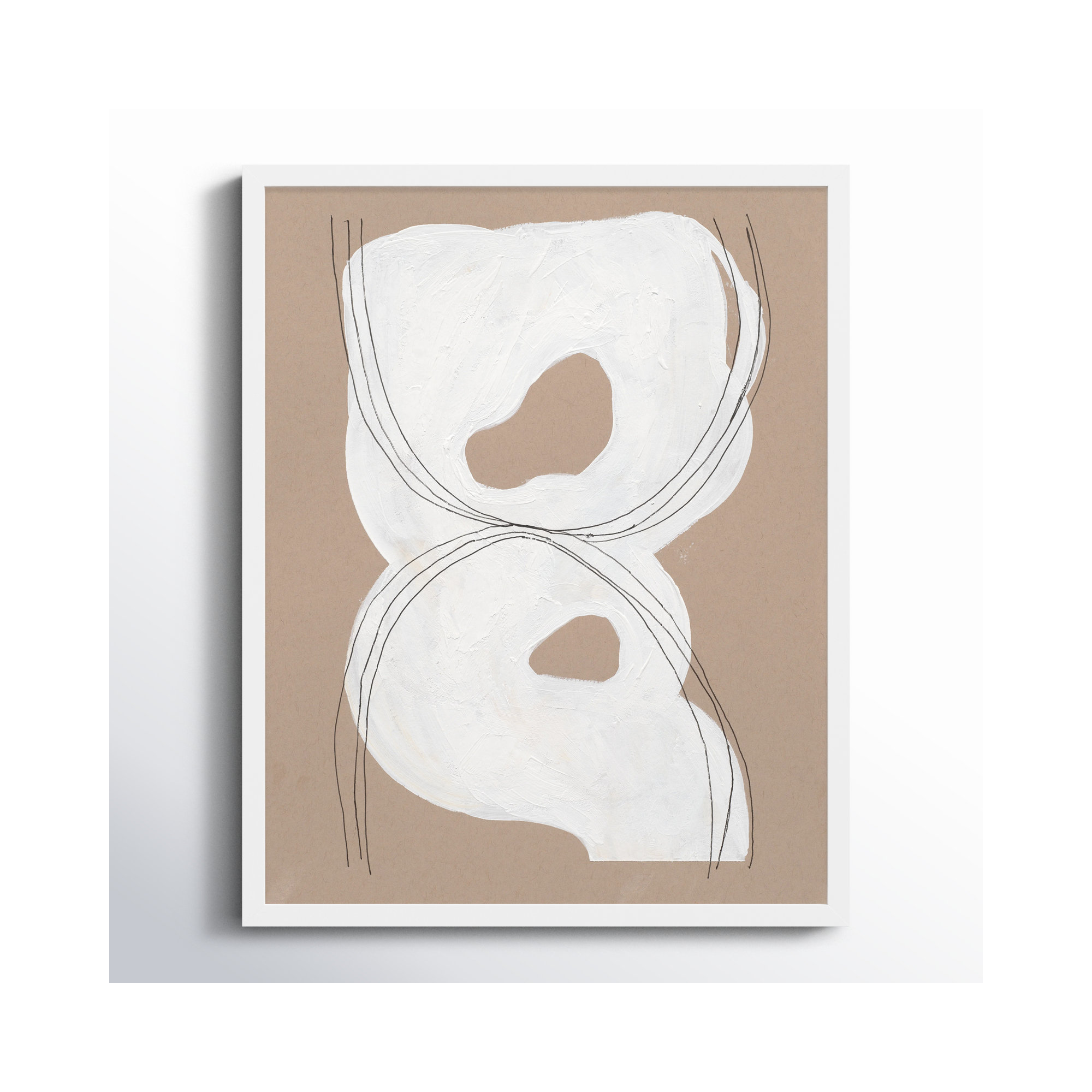 Free Form 1 by Andrea Stokes, White, 20" H x 16" W x 1.25" D