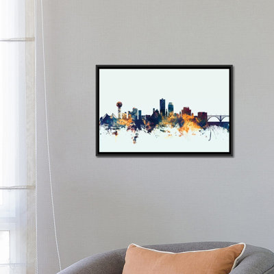 " Knoxville, Tennessee, USA On Blue " by Michael Tompsett